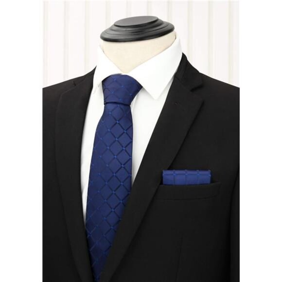 Mens Ties and Pocket Square Set Business Elegant Ties for Men Classic - Picture 3 of 6